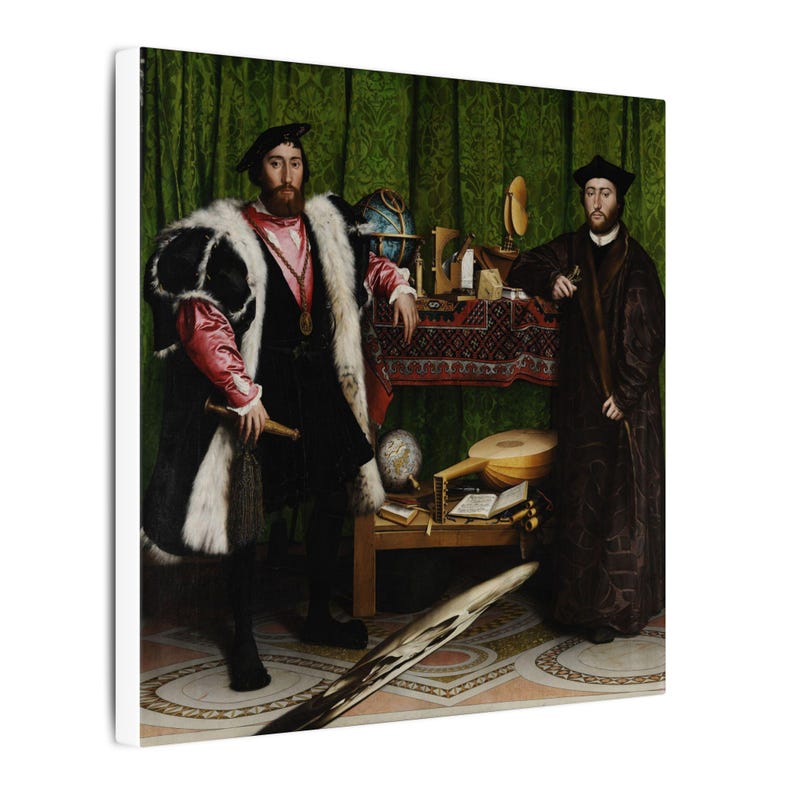 The Ambassadors Canvas Print by Hans Holbein the Younger, Renaissance Wall Art, Famous Painting, Ready to Hang image 10