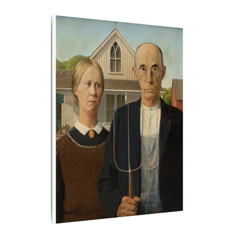 American Gothic Canvas Print by Grant Wood, Americana Wall Art, Famous Painting, Ready to Hang image 10