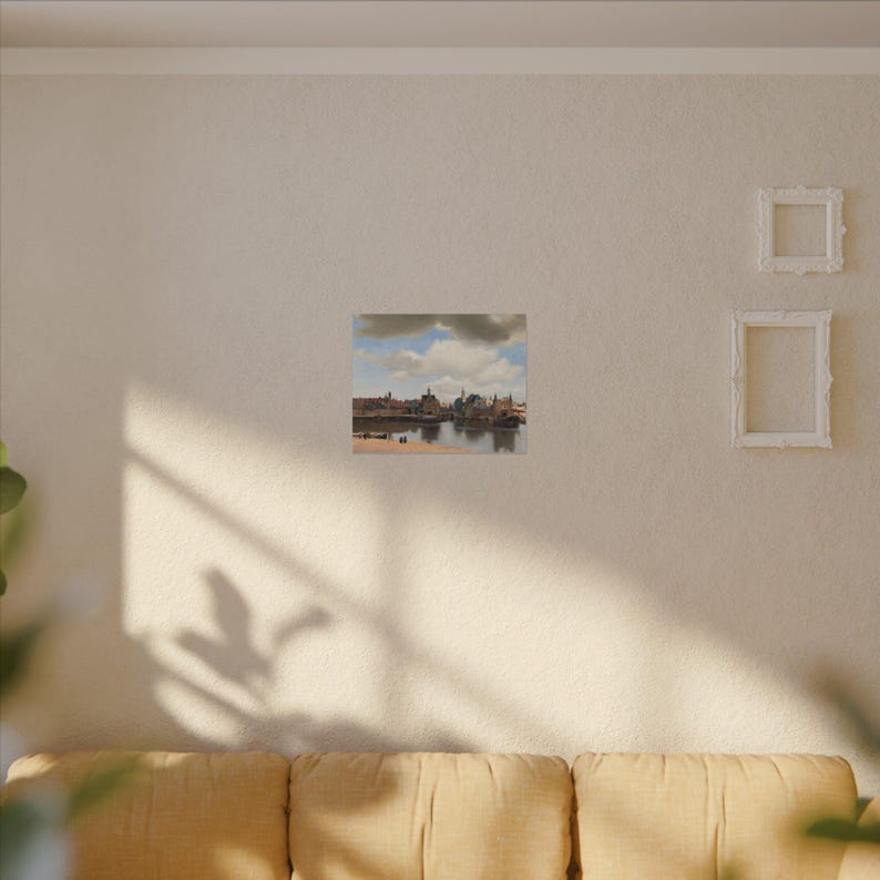View of Delft Canvas Print by Johannes Vermeer, Dutch Golden Age Wall Art, Famous Painting, Ready to Hang image 7