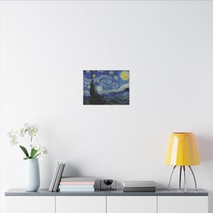 The Starry Night Canvas Print by Vincent van Gogh, Post Impressionism Wall Art, Famous Painting, Ready to Hang image 12