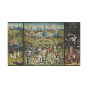 The Garden of Earthly Delights Canvas Print by Hieronymus Bosch, Surreal Wall Art, Famous Painting, Ready to Hang image 1