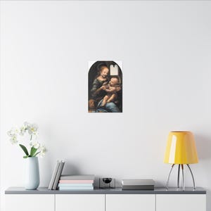 Benois Madonna Canvas Print by Leonardo da Vinci, Renaissance Wall Art, Famous Painting, Ready to Hang image 4