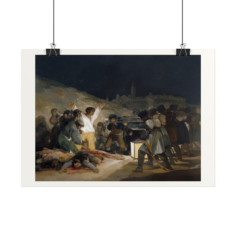 The Third of May 1808 Print by Francisco Goya, Romanticism Art Poster, Famous Painting Wall Art, A4 A3 A2, Printed in EU image 1