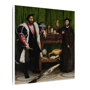The Ambassadors Canvas Print by Hans Holbein the Younger, Renaissance Wall Art, Famous Painting, Ready to Hang image 2