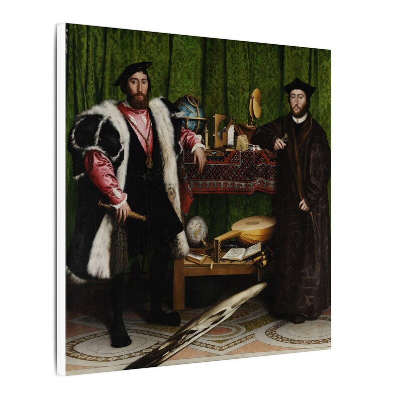 The Ambassadors Canvas Print by Hans Holbein the Younger, Renaissance Wall Art, Famous Painting, Ready to Hang image 2