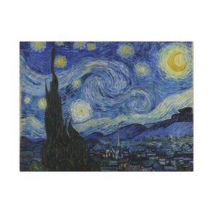 The Starry Night Canvas Print by Vincent van Gogh, Post Impressionism Wall Art, Famous Painting, Ready to Hang image 17