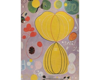The Ten Largest, No. 7, Adulthood Print by Hilma af Klint, Abstract Art Poster, Famous Painting Wall Art, A4 A3 A2 A1, Printed in EU