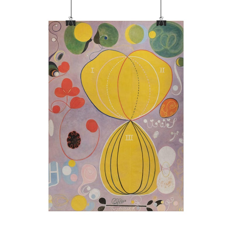 The Ten Largest, No. 7, Adulthood Print by Hilma af Klint, Abstract Art Poster, Famous Painting Wall Art, A4 A3 A2 A1, Printed in EU image 1