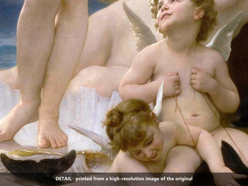 The Birth of Venus Canvas Print by William-Adolphe Bouguereau, Academic Wall Art, Famous Painting, Ready to Hang image 19