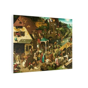Netherlandish Proverbs Canvas Print by Pieter Brueghel the Elder, Flemish Wall Art, Famous Painting, Ready to Hang image 14