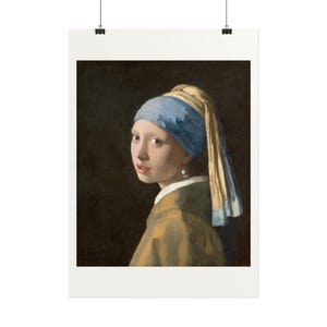Girl with a Pearl Earring Print by Johannes Vermeer, Dutch Golden Age Art Poster, Famous Painting Wall Art, A4 A3 A2 A1, Printed in EU image 2