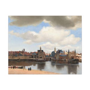 View of Delft Canvas Print by Johannes Vermeer, Dutch Golden Age Wall Art, Famous Painting, Ready to Hang image 5