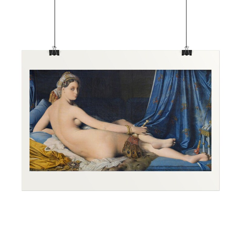 Grande Odalisque Print by Jean-Auguste-Dominique Ingres, Neoclassical Art Poster, Famous Painting Wall Art, A4 A3 A2, Printed in EU image 2