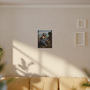 La Virgen, el Niño Jesús y Santa Ana, Leonardo da Vinci – Cuadro en lienzo, Renacimiento, pintura famosa, listo para colgar imagen 7