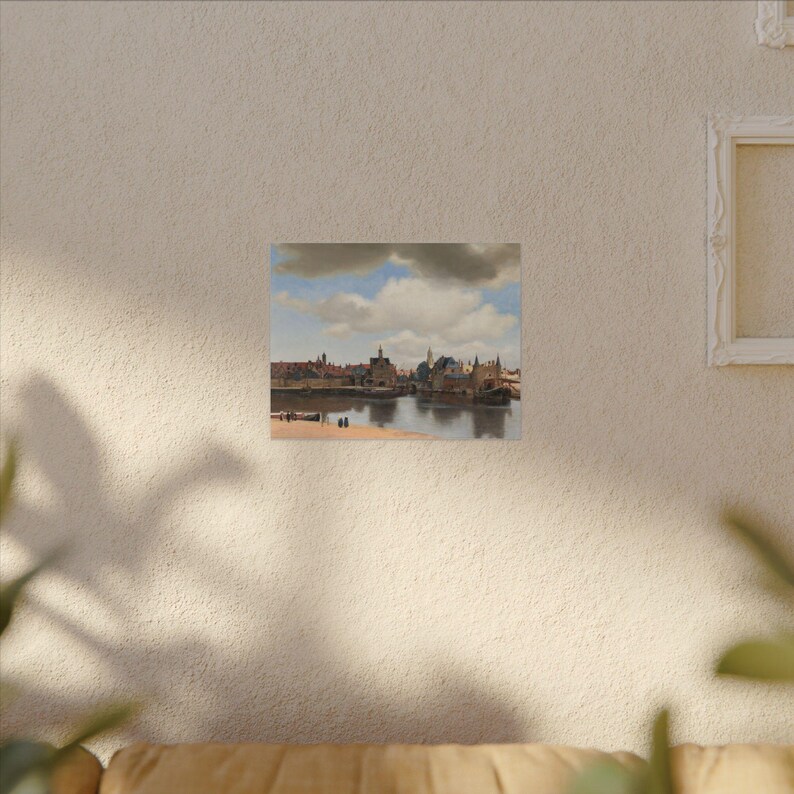 View of Delft Canvas Print by Johannes Vermeer, Dutch Golden Age Wall Art, Famous Painting, Ready to Hang image 3