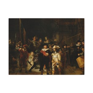 The Night Watch Canvas Print by Rembrandt, Dutch Golden Age Wall Art, Famous Painting, Ready to Hang image 1