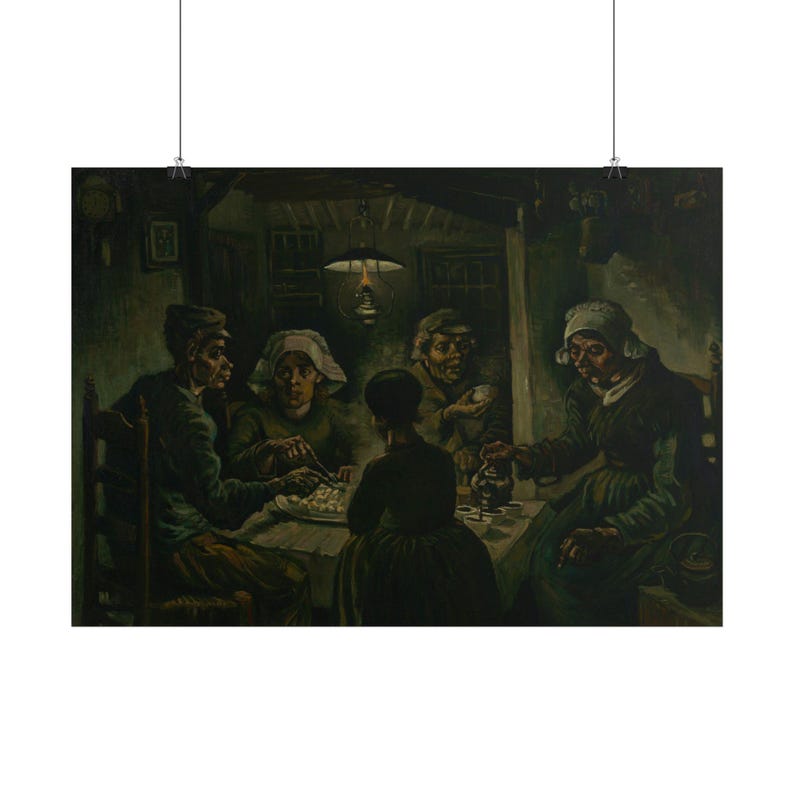 The Potato Eaters Print by Vincent van Gogh, Realism Art Poster, Famous Painting Wall Art, A4 A3 A2, Printed in EU image 3