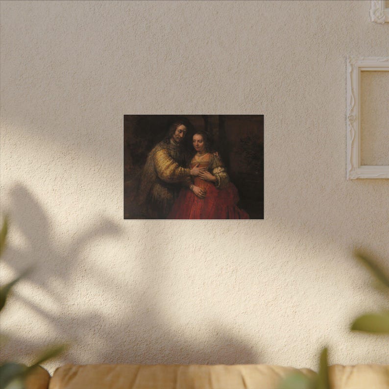 The Jewish Bride Canvas Print by Rembrandt, Dutch Golden Age Wall Art, Famous Painting, Ready to Hang image 7