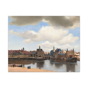 View of Delft Canvas Print by Johannes Vermeer, Dutch Golden Age Wall Art, Famous Painting, Ready to Hang image 1