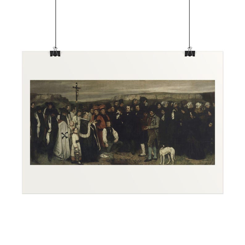 A Burial at Ornans Print by Gustave Courbet, Realism Art Poster, Famous Painting Wall Art, A4 A3 A2, Printed in EU image 2