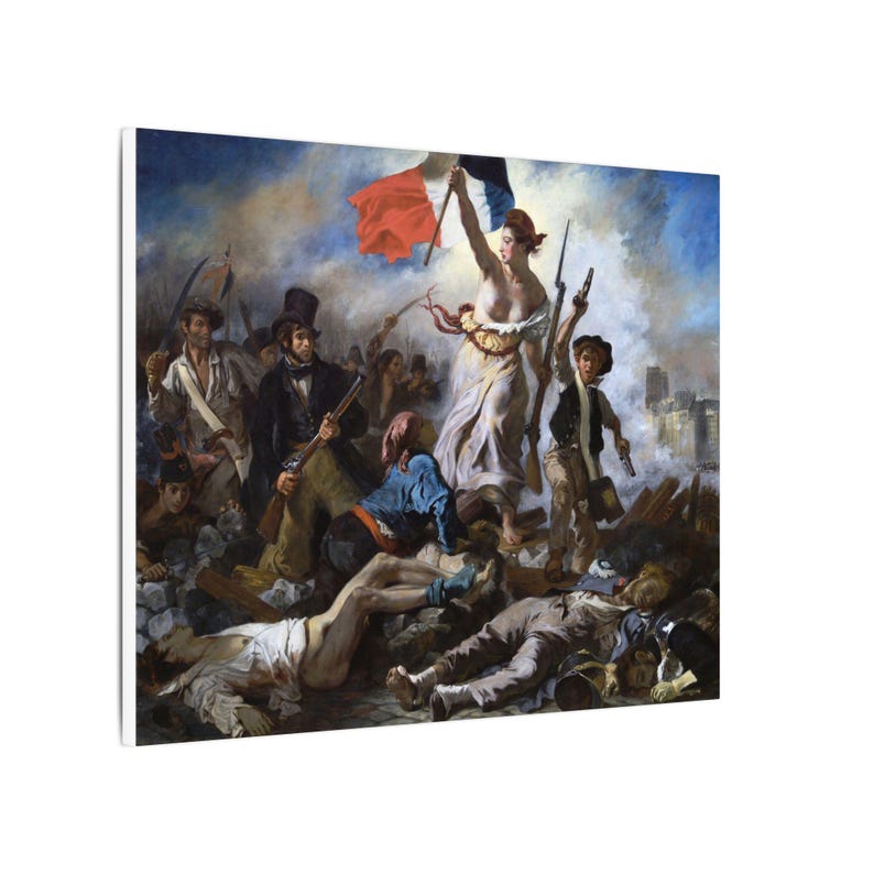 Die Freiheit führt das Volk, Eugène Delacroix – Leinwandbild, Romantik, berühmtes Gemälde, fertig zum Aufhängen Bild 14