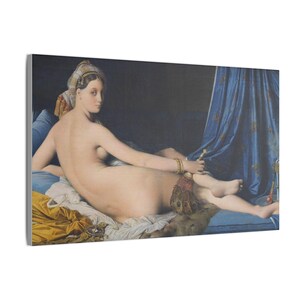 Grande Odalisque Canvas Print by Jean-Auguste-Dominique Ingres, Neoclassical Wall Art, Famous Painting, Ready to Hang image 2