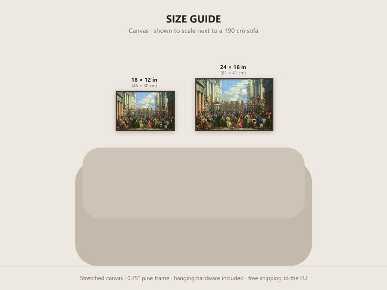 The Wedding at Cana Canvas Print by Paolo Veronese, Venetian Wall Art, Famous Painting, Ready to Hang image 9
