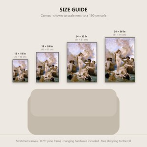 The Birth of Venus Canvas Print by William-Adolphe Bouguereau, Academic Wall Art, Famous Painting, Ready to Hang image 18