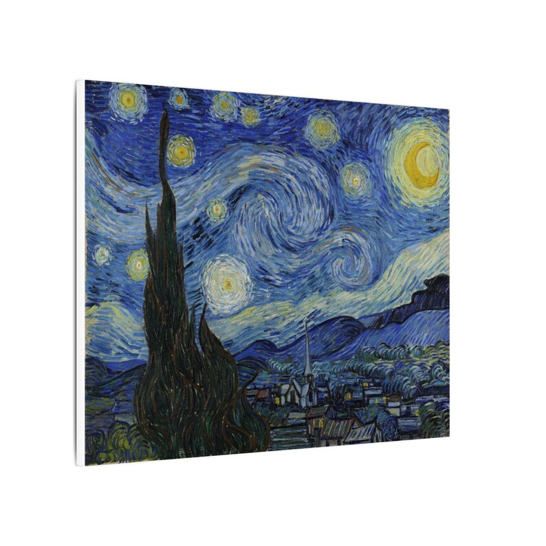The Starry Night Canvas Print by Vincent van Gogh, Post Impressionism Wall Art, Famous Painting, Ready to Hang image 14