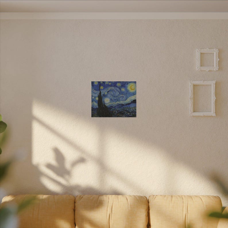 The Starry Night Canvas Print by Vincent van Gogh, Post Impressionism Wall Art, Famous Painting, Ready to Hang image 15