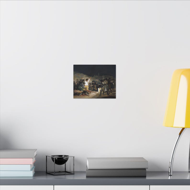 Canvasprint 'De Derde Mei 1808' van Francisco Goya, romantische muurdecoratie, beroemd schilderij, klaar om op te hangen. afbeelding 16