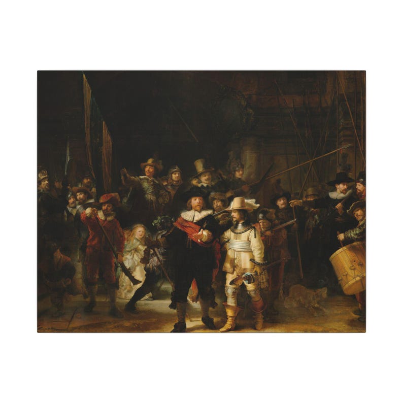 The Night Watch Canvas Print by Rembrandt, Dutch Golden Age Wall Art, Famous Painting, Ready to Hang image 13