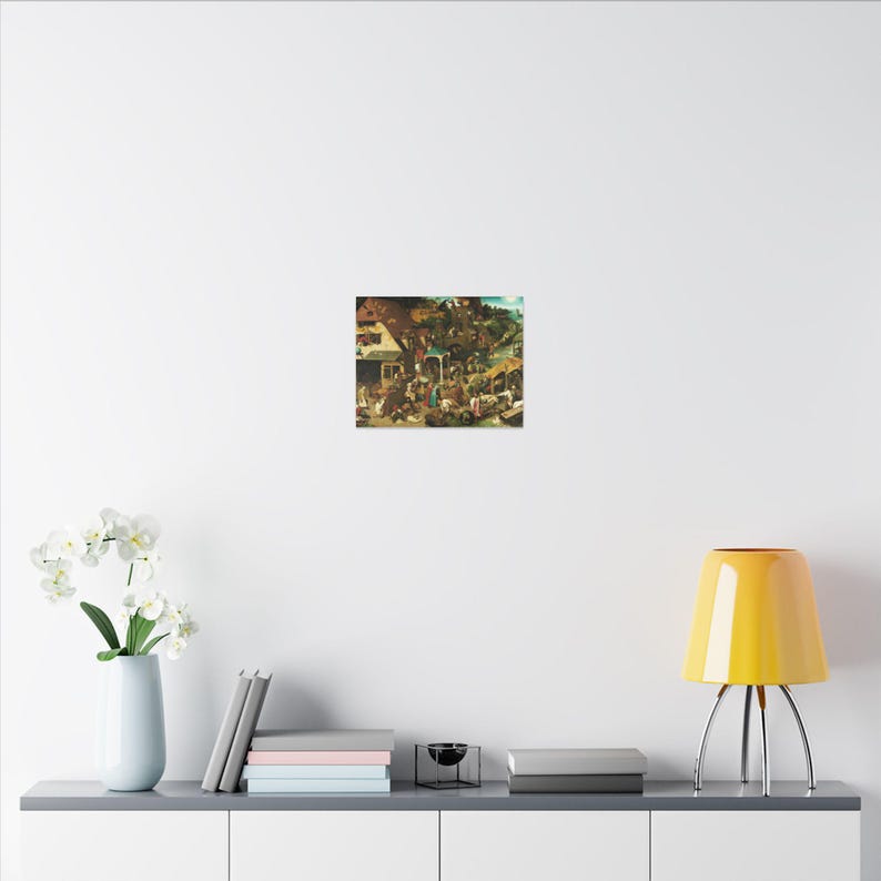 Netherlandish Proverbs Canvas Print by Pieter Brueghel the Elder, Flemish Wall Art, Famous Painting, Ready to Hang image 8