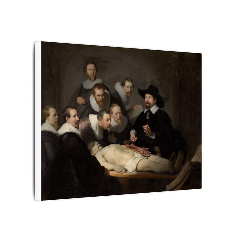 The Anatomy Lesson of Dr. Nicolaes Tulp Canvas Print by Rembrandt, Dutch Golden Age Wall Art, Famous Painting, Ready to Hang image 2