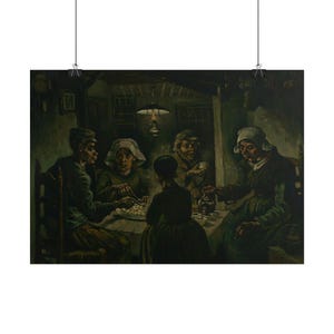 The Potato Eaters Print by Vincent van Gogh, Realism Art Poster, Famous Painting Wall Art, A4 A3 A2, Printed in EU image 2