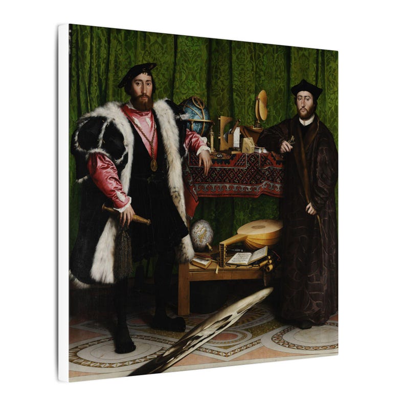 The Ambassadors Canvas Print by Hans Holbein the Younger, Renaissance Wall Art, Famous Painting, Ready to Hang image 14