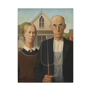 American Gothic Canvas Print by Grant Wood, Americana Wall Art, Famous Painting, Ready to Hang image 5