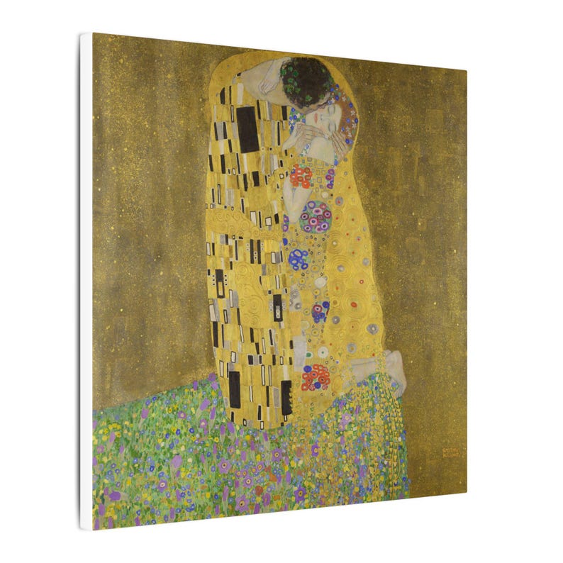 The Kiss Canvas Print by Gustav Klimt, Art Nouveau Wall Art, Famous Painting, Ready to Hang image 2