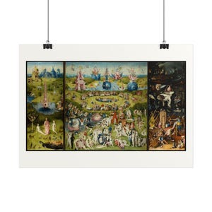 The Garden of Earthly Delights Print by Hieronymus Bosch, Surreal Art Poster, Famous Painting Wall Art, A4 A3 A2, Printed in EU image 2