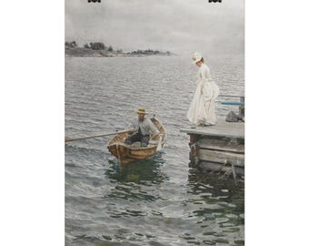 Summer Fun Print by Anders Zorn, Swedish Art Poster, Famous Painting Wall Art, A4 A3, Printed in EU