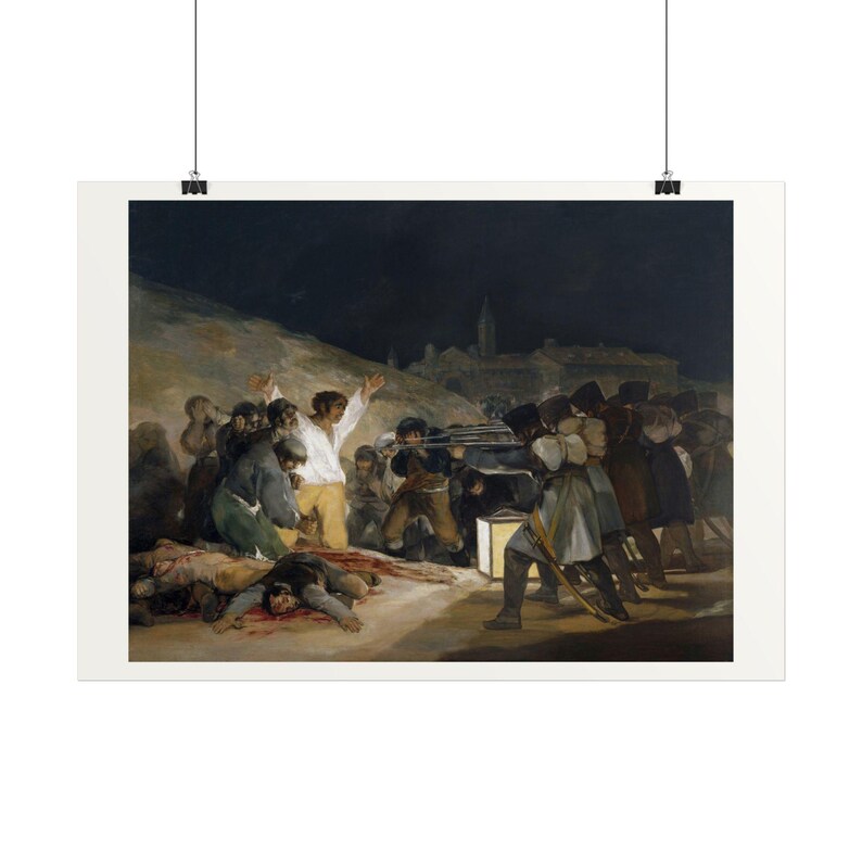 The Third of May 1808 Print by Francisco Goya, Romanticism Art Poster, Famous Painting Wall Art, A4 A3 A2, Printed in EU image 3