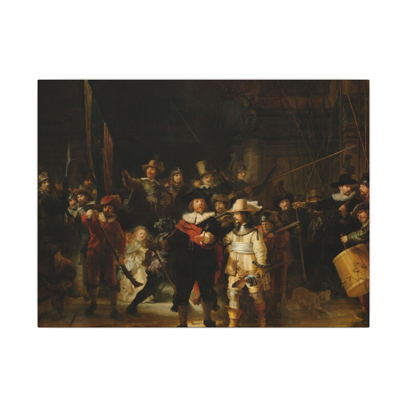The Night Watch Canvas Print by Rembrandt, Dutch Golden Age Wall Art, Famous Painting, Ready to Hang image 9