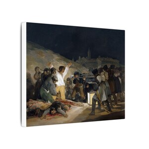 Canvasprint 'De Derde Mei 1808' van Francisco Goya, romantische muurdecoratie, beroemd schilderij, klaar om op te hangen. afbeelding 14