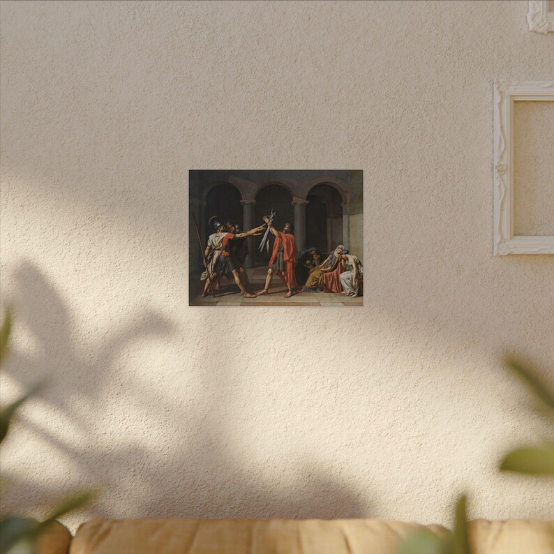 The Oath of the Horatii Canvas Print by Jacques-Louis David, Neoclassical Wall Art, Famous Painting, Ready to Hang image 7