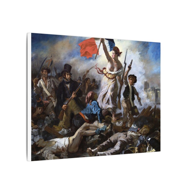Die Freiheit führt das Volk, Eugène Delacroix – Leinwandbild, Romantik, berühmtes Gemälde, fertig zum Aufhängen Bild 10