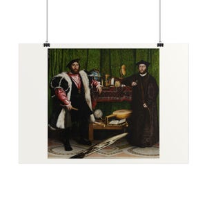 The Ambassadors Print by Hans Holbein the Younger, Renaissance Art Poster, Famous Painting Wall Art, A4 A3 A2 A1, Printed in EU image 3