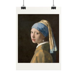 Girl with a Pearl Earring Print by Johannes Vermeer, Dutch Golden Age Art Poster, Famous Painting Wall Art, A4 A3 A2 A1, Printed in EU image 4