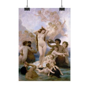 Venus födelse, tryck av William-Adolphe Bouguereau, akademisk konstaffisch, berömd målning, A4 A3 A2 A1, tryckt i EU bild 4