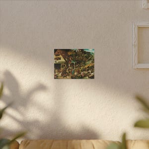 Netherlandish Proverbs Canvas Print by Pieter Brueghel the Elder, Flemish Wall Art, Famous Painting, Ready to Hang image 3