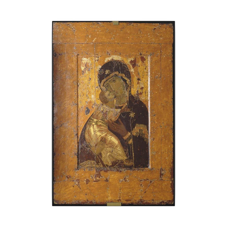Theotokos of Vladimir Canvas Print, Byzantine Wall Art, Famous Painting, Ready to Hang image 1